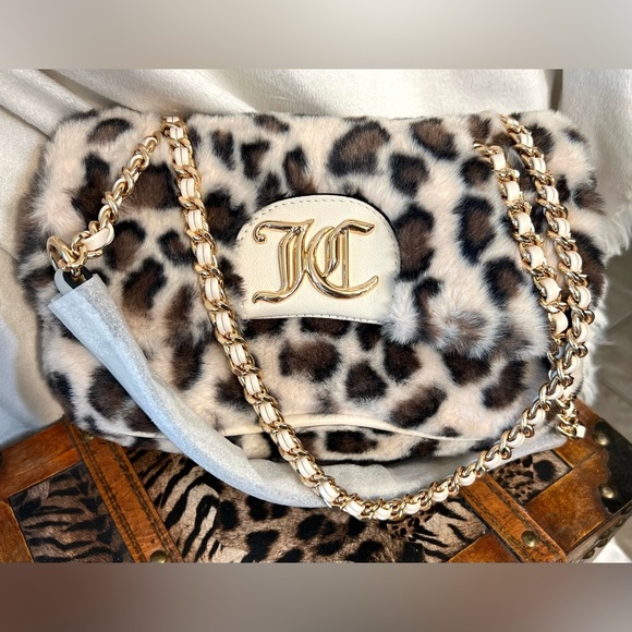 🐆 Juicy Couture GORGEOUS Fashion Vibe Flap Snow Leopard Shoulder Bag🐆NWOT - Picture 3 of 17